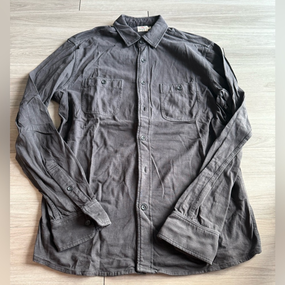 Faherty Dark Gray Button-Up Shirt